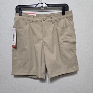 NWT Eddie Bsuer Rainier Tan Cargo Shorts Size 8